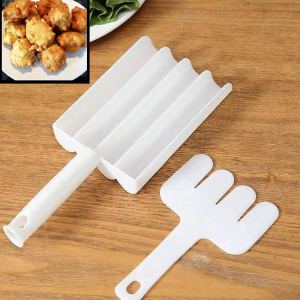 5913a Small Multifunction Fritters Maker - Creative Fritters Scoop Multi-function Ball Maker  Portable Maker For Making Cake Balls Ice Cream Spoon Doughnut Hand Cutting Scoop(2pc Set)