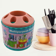 Plastic Round Multi-Purpose Organizer – Toothpaste, Pen, and Pencil Holder for Desk, Bathroom, or Office (1 Pc)