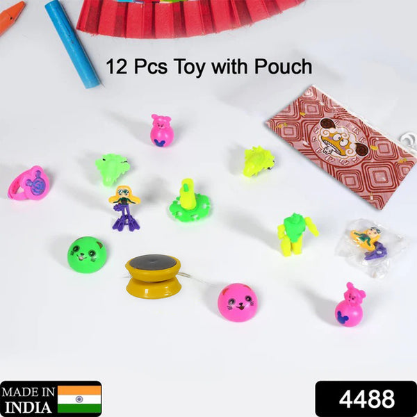 4488 12pc Mix All New Toy And Plastic Pouch Mix All Types Playing Toy For Kids