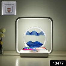 3D Wireless Charging LED Lamp – USB Quicksand Painting Light for Bedroom Decor