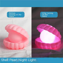 12716 Pearl Shell Night Lamp Decorate Desk Lights Nursery Toy Lamp Led Pearl Shell Night Lights For Bedroom  Home (Small Battery Operated)