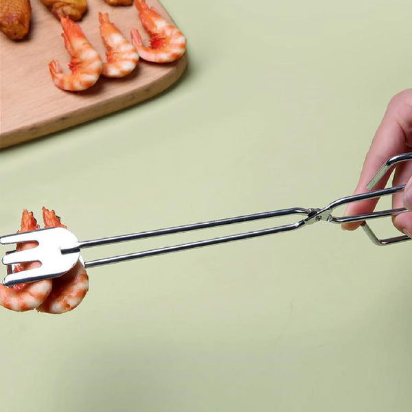 31cm Multi-Functional Metal BBQ Clip Tongs for Charcoal and Serving