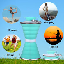 Silicone Traveling Water Bottle - BPA-Free, Leak-Proof, Collapsible, Lightweight, Refillable, Space-Saving for Camping, Gym, Hiking, and Outdoor Activities