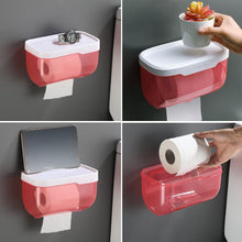 Multifunction 2-in-1 Bathroom Tissue Box & Phone/Tablet Holder – Wall-Mounted, Waterproof & Punch-Free (1 Pc)