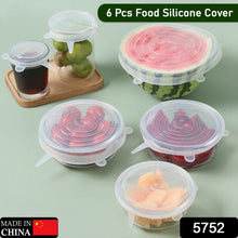 Silicone Stretch Lids Food Covers – Flexible, Dishwasher & Microwave Safe Fresh-Keeping Covers for Plates, Jars, Mugs & Bowls (6 Pcs Set, 95g)