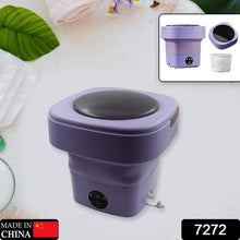 Foldable Mini Washing Machine - Portable Washer with Drain Basket for Laundry, Travel, Camping, and Baby Clothes