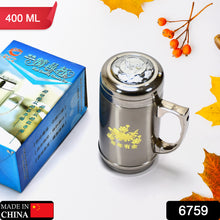 6759 Double  Stainless Steel Mug Bottle For Travel Home Office School 400ml