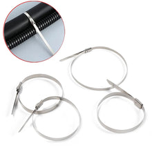 9074 Stainless Steel Cable Tie Used For Solar Industrial And Home Improvement Multipurpose High Strength Self-locking Zip Ties Multi-purpose Tie Portable Rustproof 100pcs Wide Application Zip Tie Set For Building ( 4.6x 200mm  100 Pcs Set)