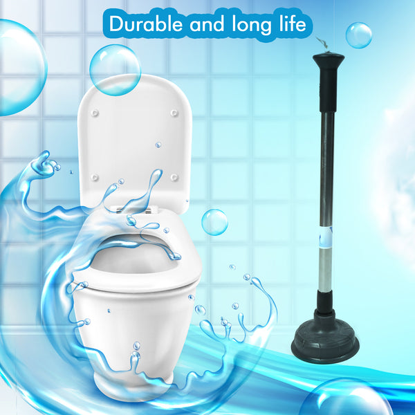 Drain Unblocker Pump - Sink Plunger for Clearing Clogs in Kitchen Sinks, Toilets, and Bathrooms.