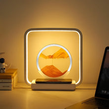 3D Wireless Charging LED Lamp – USB Quicksand Painting Light for Bedroom Decor