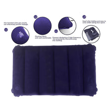 Velvet Air Inflatable Travel Pillow - Comfortable & Compact (Blue)