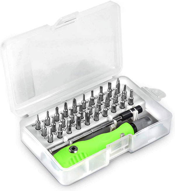 32-in-1 Mini Screwdriver Bits Set with Magnetic Flexible Extension Rod – Precision Tool Kit