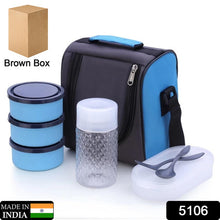 5106 All In One Lunch Box With Fabric Bag For Office  School Use