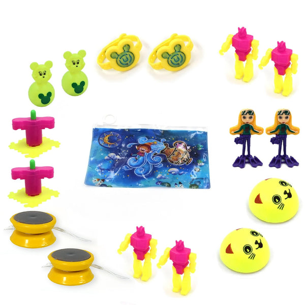 Friction Powered Push & Go Toy Set for Kids – Combo Pack of 17 Different Designs for Boys and Girls.