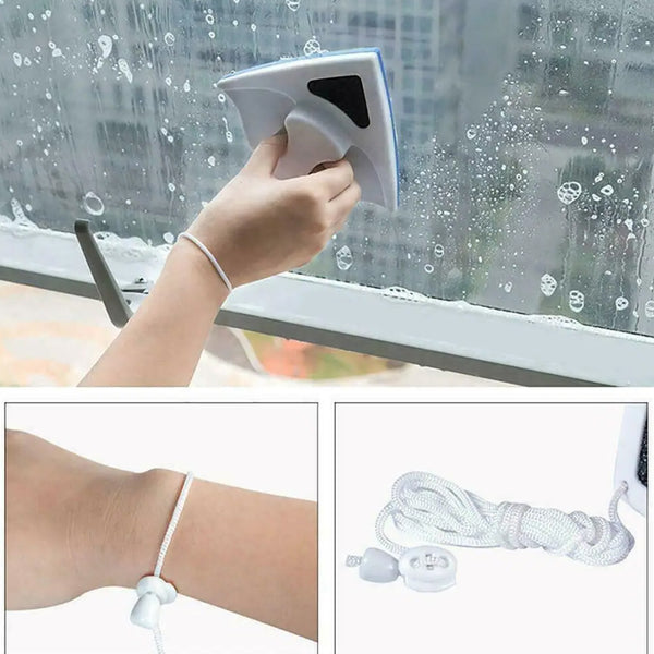 Double-Face Glass Cleaner - Magnetic Window Squeegee