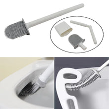 Portable Silicone Toilet Brush with Holder – Wall-Mounted, Anti-Drip, Non-Slip Long Handle (Pack of 1)