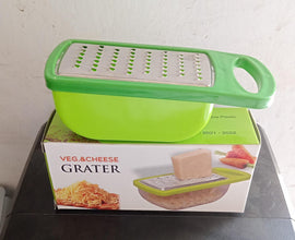 Plastic And Stainless Steel Veg Cheese Mill Grater Standard Collector Box Kitchen Ware With Detachable Storage Container