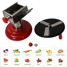 Stainless Steel Chips Maker & Vegetable Slicer – Potato Slicer, Grater & Chipper with Iron Wheel & Stand