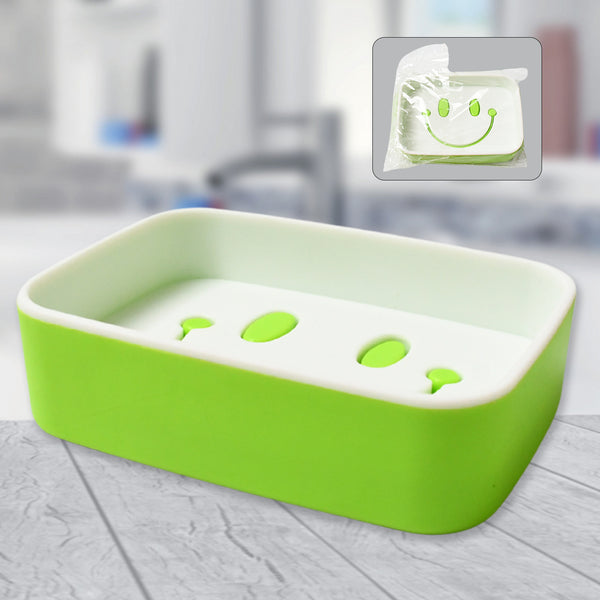 Portable Travel Soap Dish – Cute Cartoon Smile Face Container with Draining Holder for Home and Travel