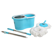 Rapid Steel Spinner Bucket Mop – 360° Self-Spin Wringing with 2 Absorbers for Home & Office Cleaning