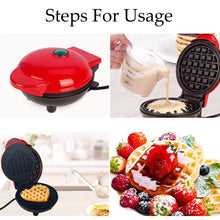 Mini Waffle Maker Machine Waffle Iron Home Appliances Kitchen Gift Easy To Clean On-stick Surfaces Perfect Breakfast Dessert Sandwich Pan Cakes Paninis  Other Snacks Machine