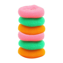 Plastic Nylon Scrubber - Round Scrubbers for Cleaning (Pack of 6)