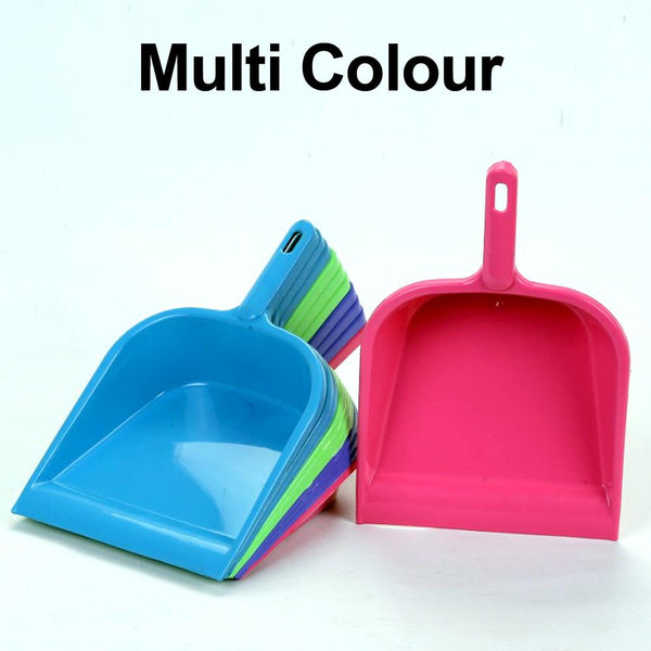 Durable Lightweight Plastic Dustpan with Handle - Multi-Surface Cleaning Tool