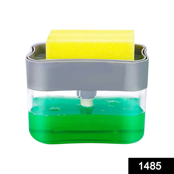 Liquid Soap Dispenser with Sponge Holder– Countertop Storage