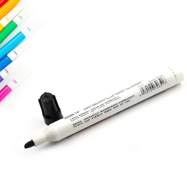 Black Permanent Markers – Leak-Proof for Craftworks, School Projects, Office & Home Use (Pack of 12)