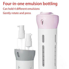 4-in-1 Travel Dispenser Bottle Set - Refillable Cosmetic Containers for Travel