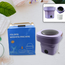 Foldable Mini Washing Machine - Portable Washer with Drain Basket for Laundry, Travel, Camping, and Baby Clothes