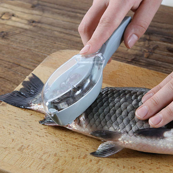 Fish Scale Scraper & Skin Peeler - Essential Kitchen Tool for Cleaning Fish