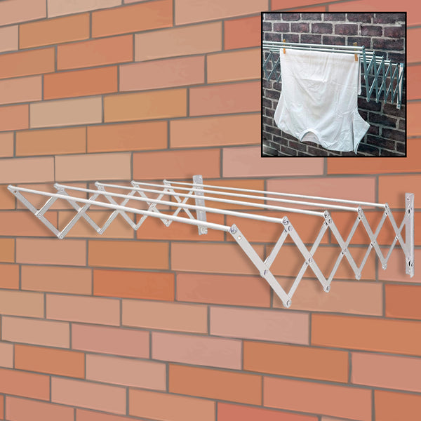 Foldable Extendable Drying Rack - Aluminum, Suitable for All Clothes, Indoor/Outdoor Use, Bathroom & Exterior Ideal