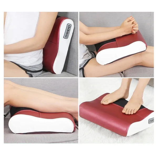 6876 Electric Neck Waist Back Massager Neck Massager Multipurpose Neck Massage Pillow Deep Tissue Massage Nodes Electric Pillow With Heat For Shoulders Calf Legs Feet Hands