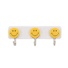 Self-Adhesive Wall Hooks - Smiley Face Design, Pack of 3, Durable & Easy Installation