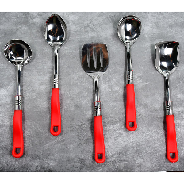 Stainless Steel Serving Spoon Set – 5 Pcs for Dining & Serving