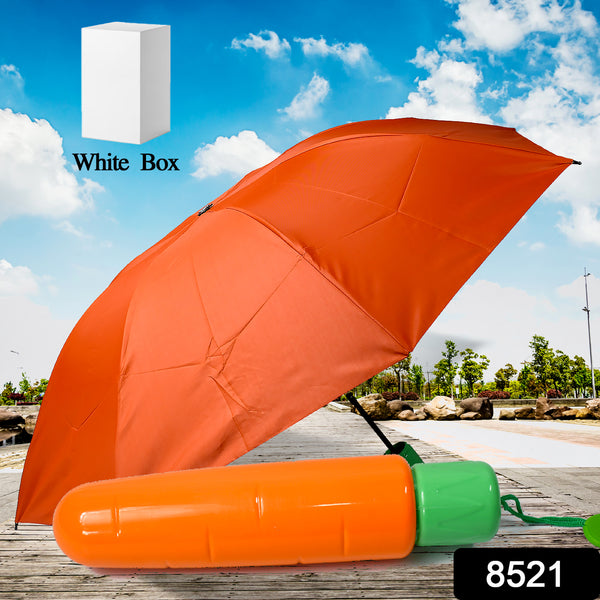 8521 Vegetable Shaped Folding Umbrella Plastic Case Creative Fashion Folding Mini Sun Shade Rain Umbrella Unique Umbrella Sun  Uv Protection Cute Design (1 Pc)