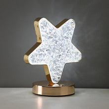 Star Shape Crystal Diamond Lamp – Cordless, USB Rechargeable, 3-Way Dimmable, Touch Control, Luxury Decorative Nightstand Lamp for Bedroom, Living Room, Party, and Restaurant Decor