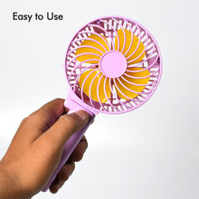 7604 Portable Mini Handy Fan  Personal Table Fan  Rechargeable Battery Operated Fan Suitable For Kids Women Makeup Artist Home Office (Battery Not Include)