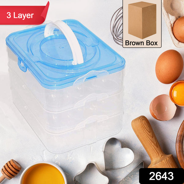 3-Layer Plastic Egg Storage Box - 36 Grid Organizer for Refrigerator