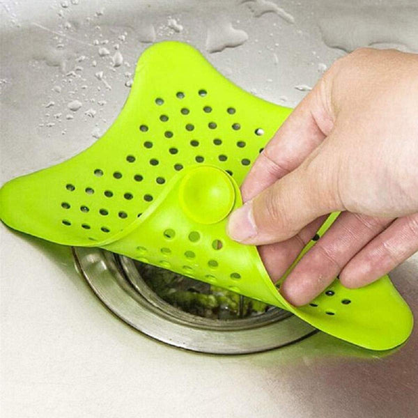 Silicone Star Shaped Sink Filter Bathroom Hair Catcher Drain Strainers For Basin