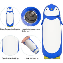 Penguin Cartoon Water Bottle - Insulated Vacuum Travel Mug for Hot & Cold Beverages