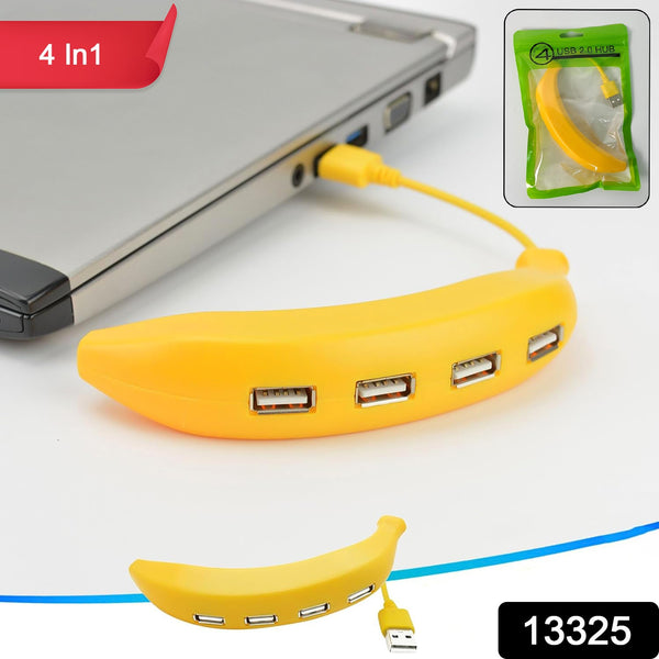 Banana Shape USB Hub – 4-Port USB Splitter 2.0 (1pc)