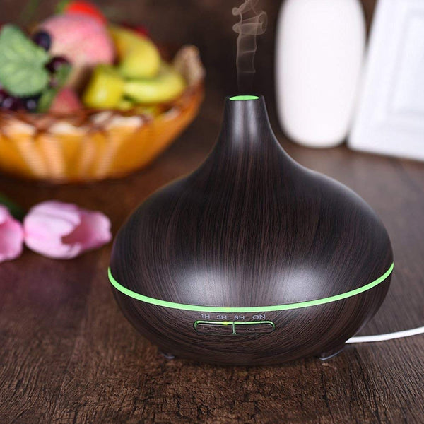 Aromatherapy Humidifier With 7 Colourful Led Light Change (500 Ml Capacity  With Remote)