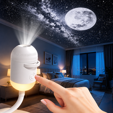 Moon Projection Night Lamp | USB Moon Projector with Flexible Neck & Adjustable Focus