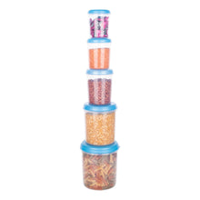 Plastic Transparent Airtight Container Set – 5 Sizes (3000ml, 2000ml, 1000ml, 750ml, 500ml)