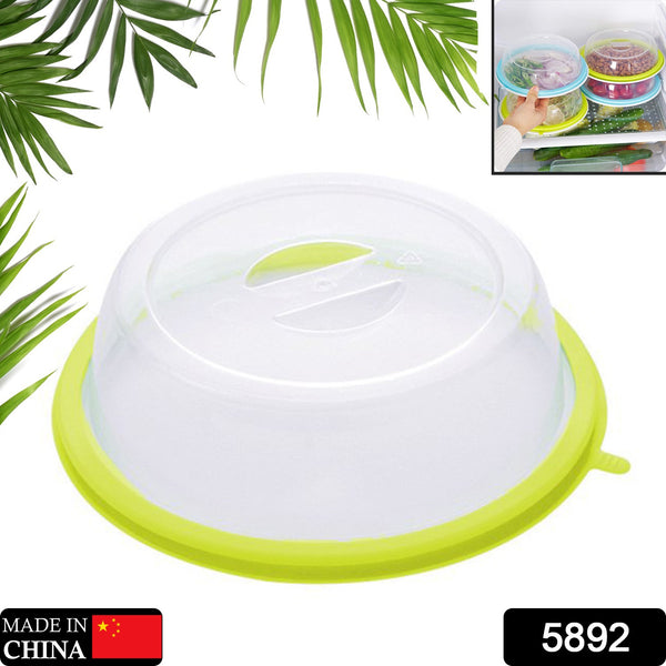 5892 Air-tight Microwave Oven Dish Cover Microwave Splatter Cover Food Cover Microwave Food Plate Kitchen Plate Dish Lid Dishwasher Safe