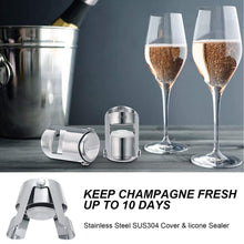 Stainless Steel Champagne Bottle Stopper – Large, Airtight Sparkling Wine Sealer