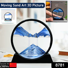 Moving Sand Art Picture – 3D Deep Sea Sandscape in Glass Frame, Relaxing Liquid Motion Decor for Home & Office (1 Pc) Wukusy