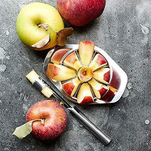 Stainless Steel Apple Cutter & Slicer – 8-Blade Design with Handle